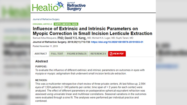 [Paper] EYEREUM published 10th SCI paper about SMILE.