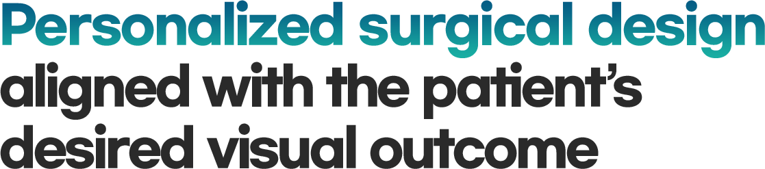 Personalized surgical design aligned with the patient’s desired visual outcome