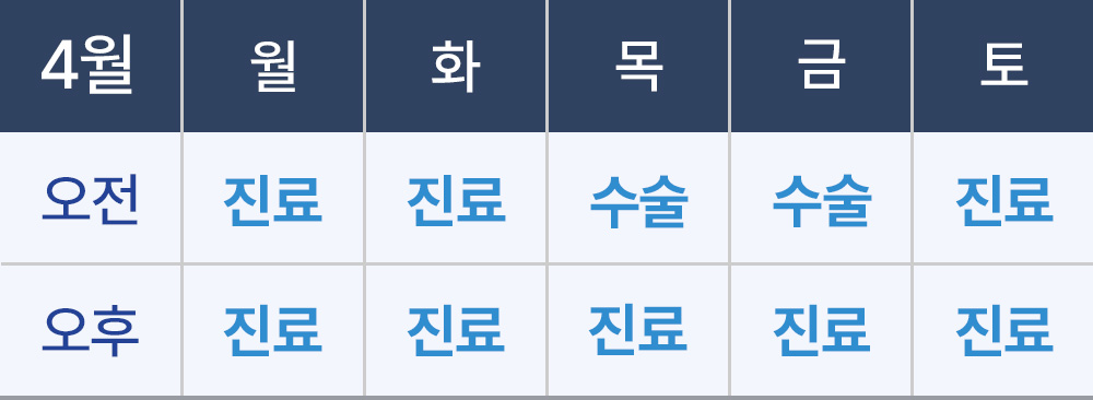 정상원원장 진료시간표