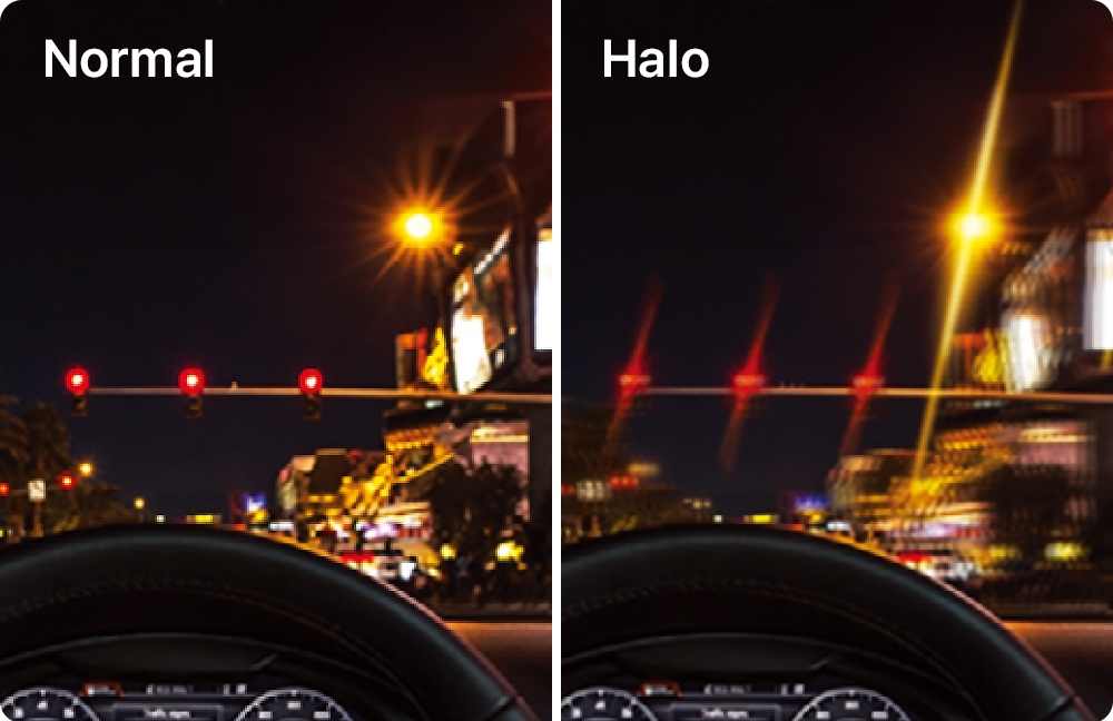 Normal, Halo 비교 이미지